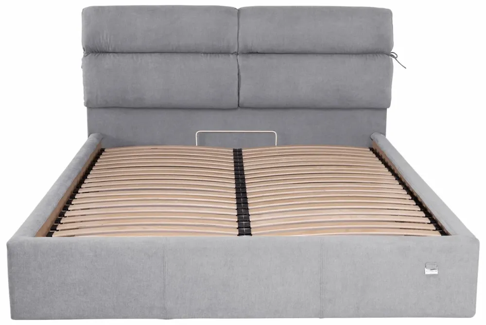 Кровать Двуспальная Edinburgh Comfort 160 х 200 см Rosto 93 С подъемным механизмом и нишей для белья Серый Киев - изображение 1