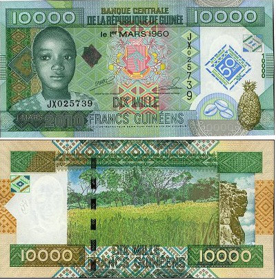 Guinea / Гвинея - 10000 Francs 2010 UNC Полтава - изображение 1