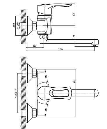 Кухонний змішувач Haiba Hansberg 005, модель HB0192 Харків