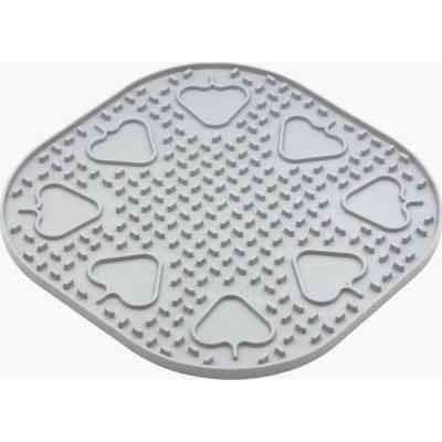 Універсальний посуд для тварин Fiboo Snoopy килимок для злизування ласощів та їжі, 25х25 см світло-сірий (FIB0250) Вінниця