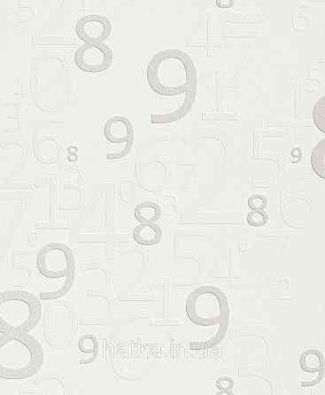 Шпалери вінілові на флізеліні Rasch Clasik 0,53х10 дитячі цифри структурні на білому Київ