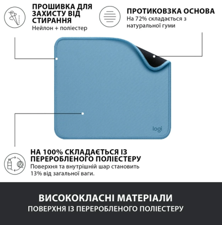 Килимок для мишi Logitech Studio Series Blue (956-000051) (6794332) Киев