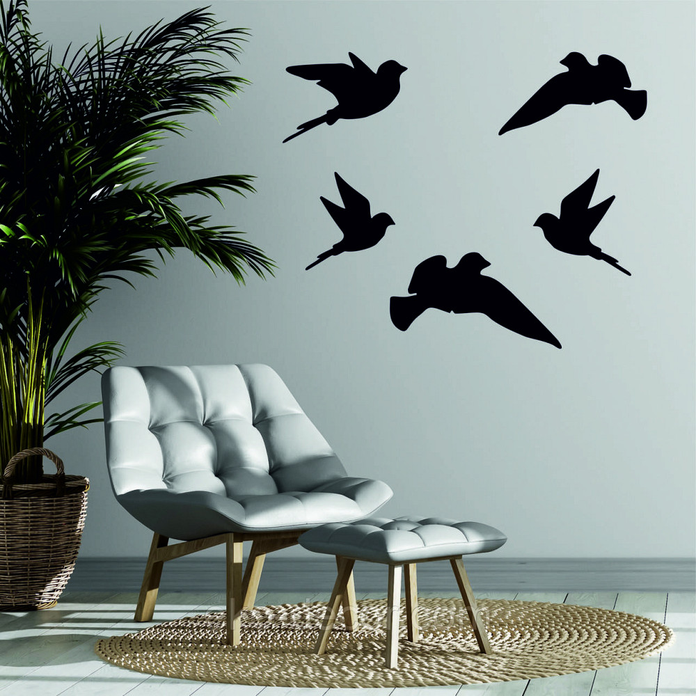 Декоративное настенное Панно «Птичка» Декор на стену(цена за 1шт) 30*18 см, Черный Киев - изображение 4