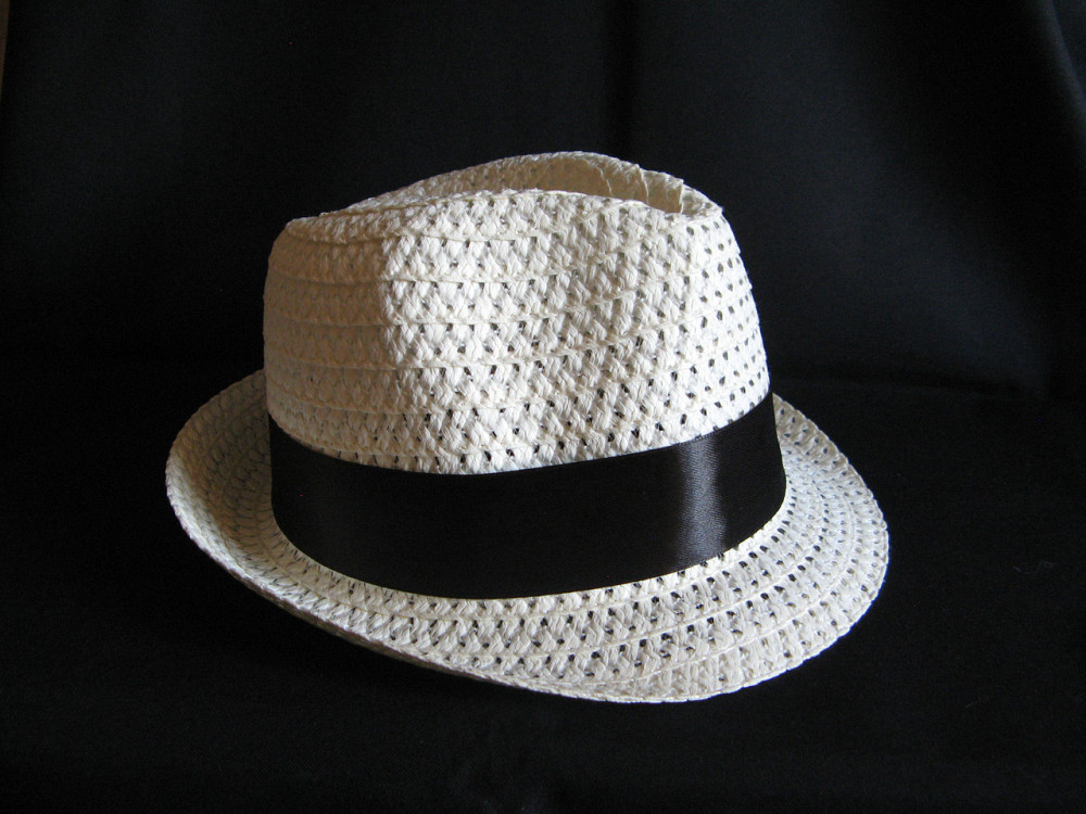 Шляпа мужская соломенная с черной лентой Киев - изображение 1