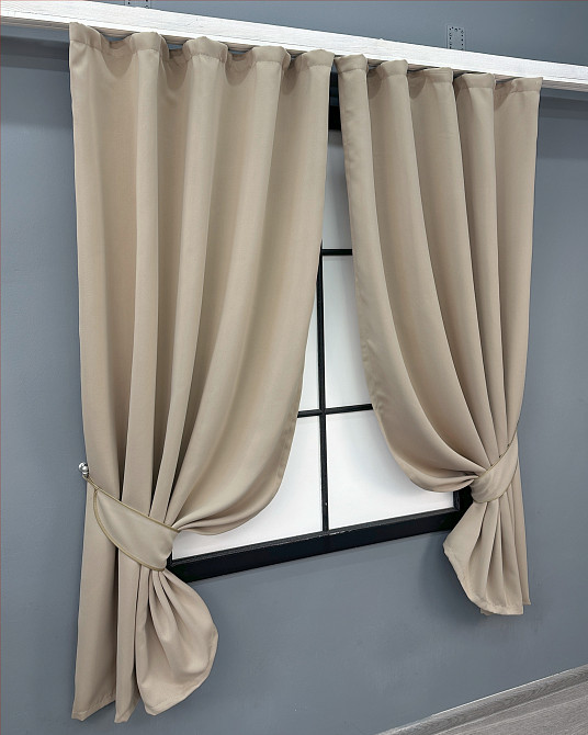 Комплект коротких штор VR-Textil Bagema Rvs № 1545ш Бежевий 130х170 см 2 шт (35-0229) Київ - фото 2