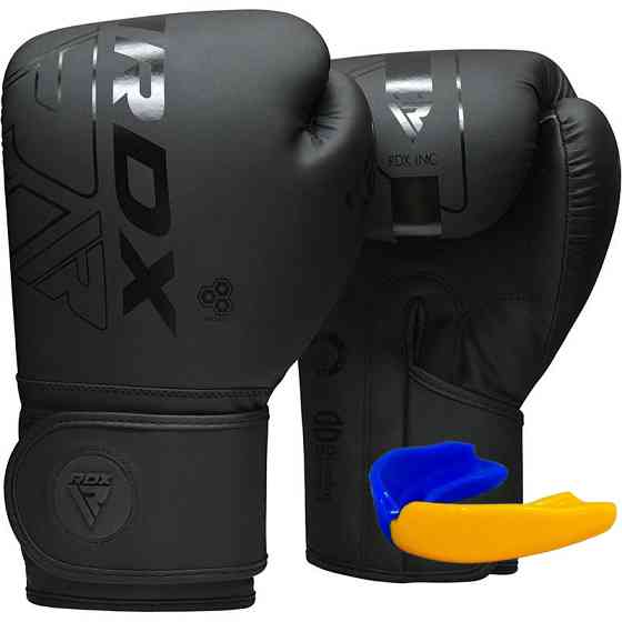Боксерські рукавиці RDX F6 Kara Matte Black 10 унцій (капа в комплекті) Кам'янське