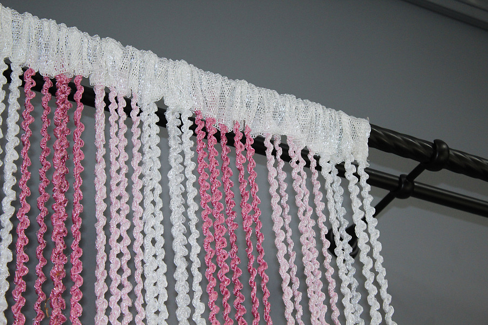 Штори-нитки спіраль з люрексом Білий з малиново-рожевим 300х300см 1 шт (61-057) Київ - фото 8