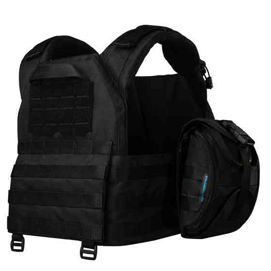 Плитоноска тактическая Warmor Gen.3 Pro Max с быстрым сбросом с подсумками (Черная) Киев