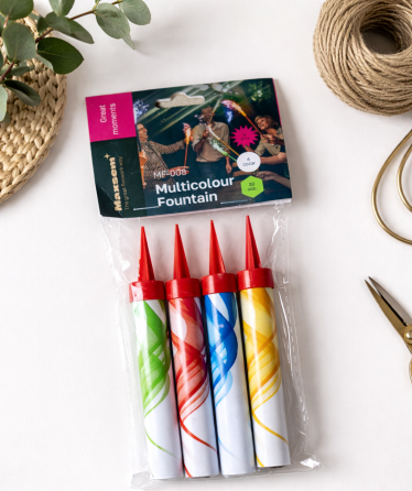 Холодний фонтан мультиколір свічки для торта 4 шт. 10 см Київ