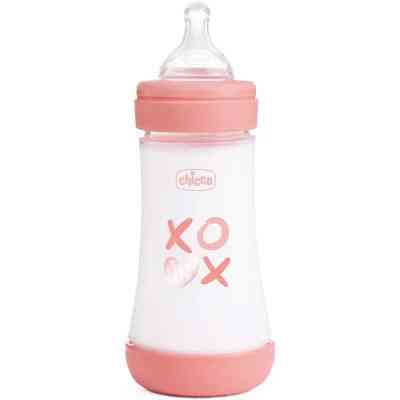 Пляшечка для годування Chicco Perfect 5 Love із силіконовою соскою 2+ міс. 240 мл Рожева (20223.11.40) Вінниця