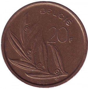 20 франків. 1982 рік, Бельгія. (Belgie) Полтава - фото 1