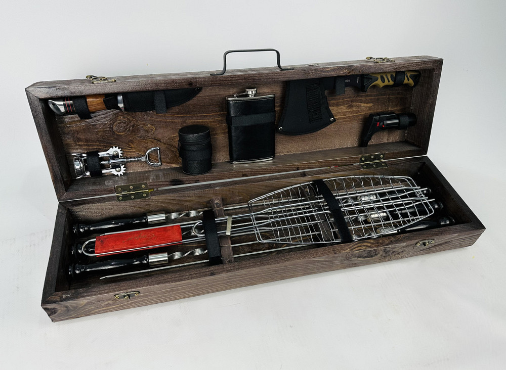 Подарунковий набір шампурів у дерев'яному кейсі ДРОВОРУБ HAPPY DAYS Тернопіль - фото 4