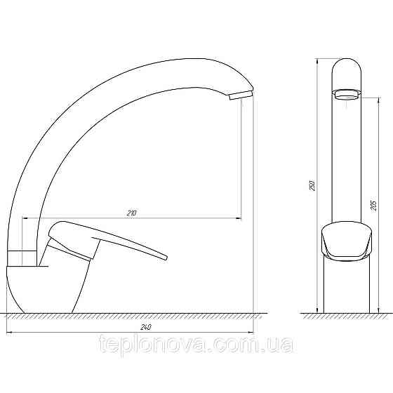 Змішувач для кухні Globus Lux Koln GLK-0203S Чернівці