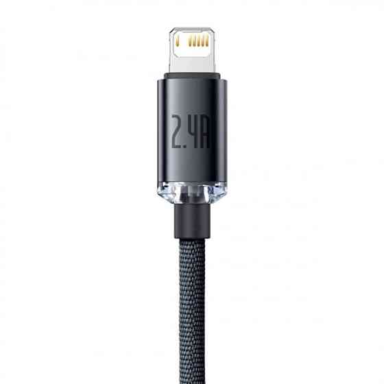 Кабель Baseus Crystal Shine Series Fast Charging Data Cable USB to iP 2.4A 2m Black Киев