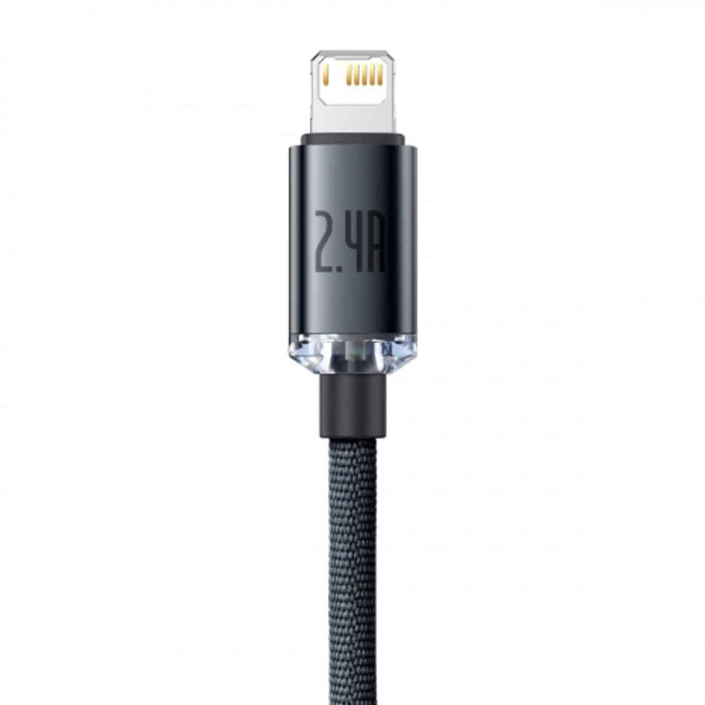 Кабель Baseus Crystal Shine Series Fast Charging Data Cable USB to iP 2.4A 2m Black Киев - изображение 4