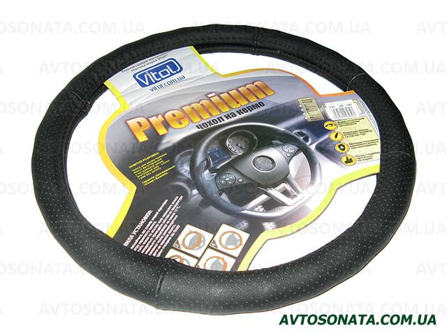 Оплетка кожа 396 XL черная перфорированная под пальци Винница - изображение 1