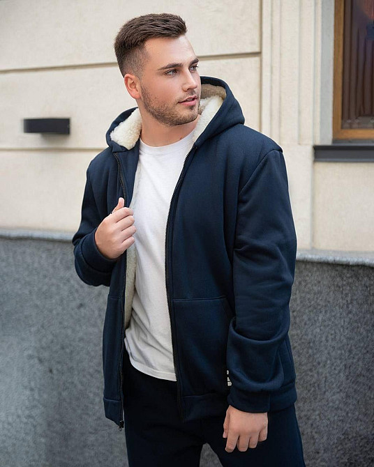 Спортивний костюм із хутром чоловічий Синій 52/54 Харків - фото 2