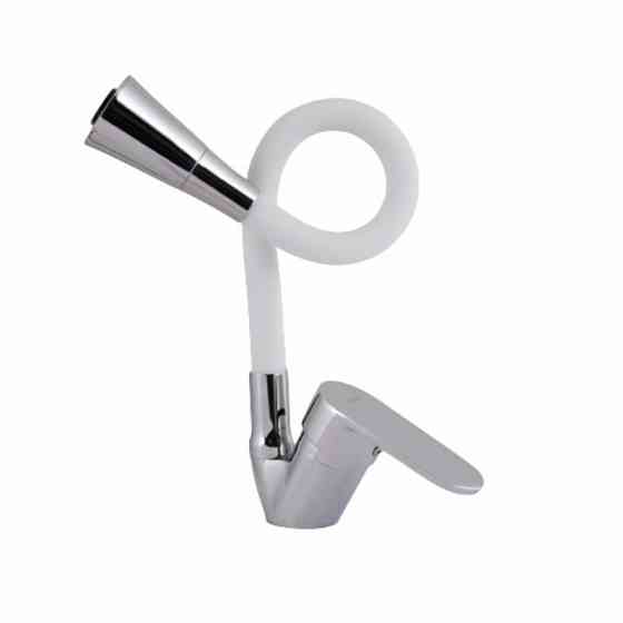 Смеситель для кухни с гибким изливом Lidz Tani 008F3 (k40) LDTAN008F3WCR37037 белый / хром Киев