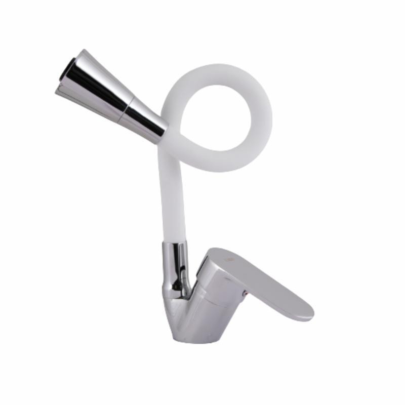 Смеситель для кухни с гибким изливом Lidz Tani 008F3 (k40) LDTAN008F3WCR37037 белый / хром Киев - изображение 2