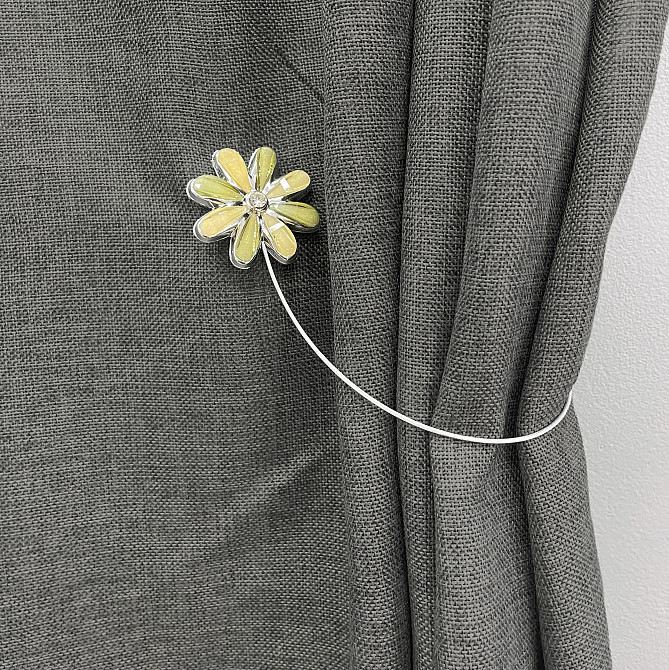 Магніти для штор та гардин "Flowers" набір 2 шт Оливковий (81-252) Київ - фото 4