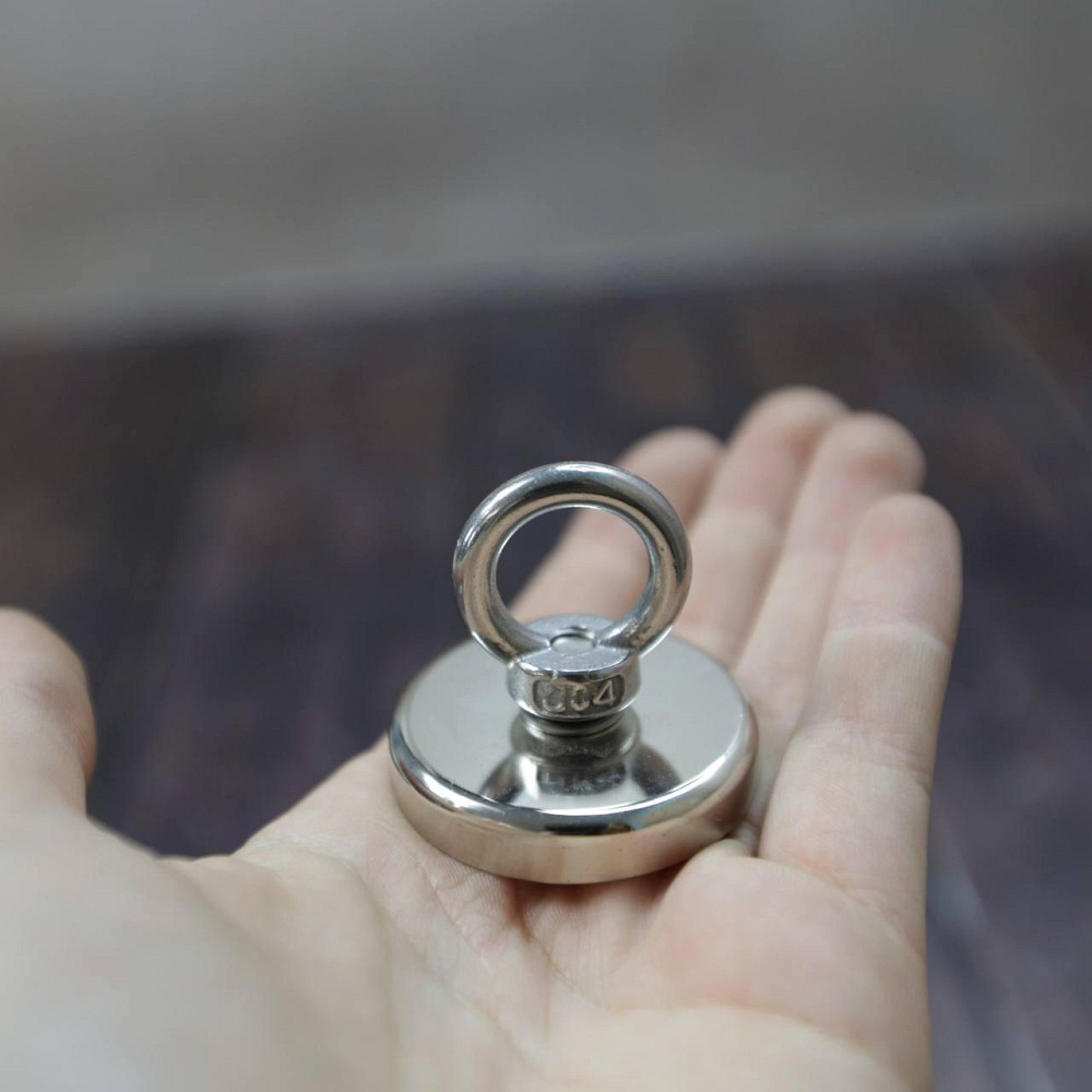 Пошуковий неодимовий магніт з кільцем 42мм,до 55кг,у корпусі SBR Київ - фото 9