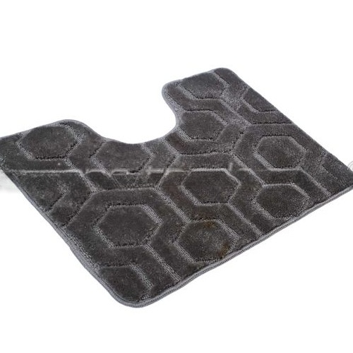 Килимок для ванної кімнати 60*50см U-виріз Соти Standard світло-сірий поліпропілен Дариана Житомир