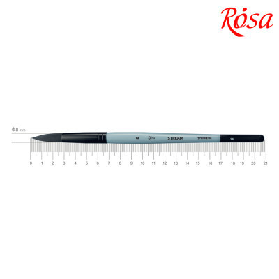 Кисточка для рисования Rosa Синтетика круглая, STREAM 132, №8 (4823098517160) Винница - изображение 1