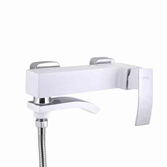 Смеситель для ванны Qtap Swan Cascada c душевым гарнитуром QTSWA260CRW45569 белый/хром Киев