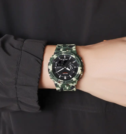 Чоловічий наручний годинник Skmei 2351 (Зелений камуфляж) Вінниця