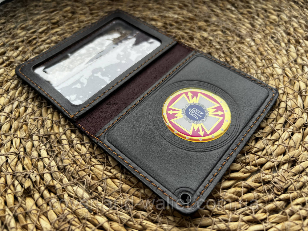 Шкіряна обкладинка ДССЗЗІ держспецзв'язок з пластиковим шевроном Київ - фото 9