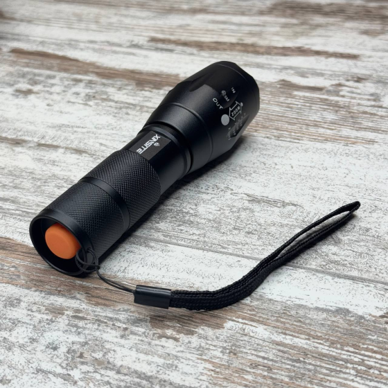 Фонарь светодиодный охотничий рыболовный 800 лм Cree XML-T6, тактический фонарик с аккумулятором, Zoom Киев