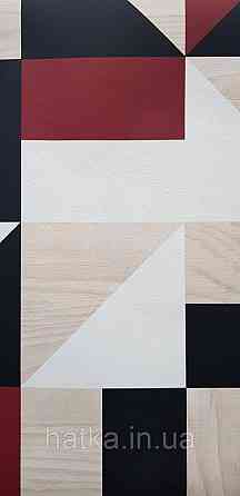 Шпалери вінілові на флізеліні Rasch Clasik 0,53х10 геометрія фігури червоні білі беж Київ