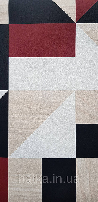 Шпалери вінілові на флізеліні Rasch Clasik 0,53х10 геометрія фігури червоні білі беж Київ - фото 1