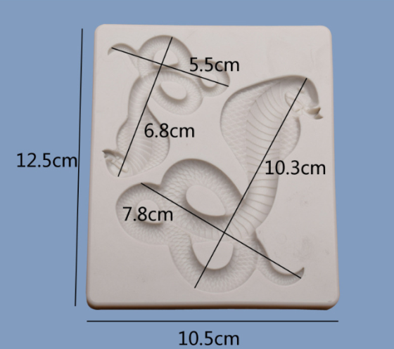 Силиконовая форма Кобра 125 на 105 мм серый Киев