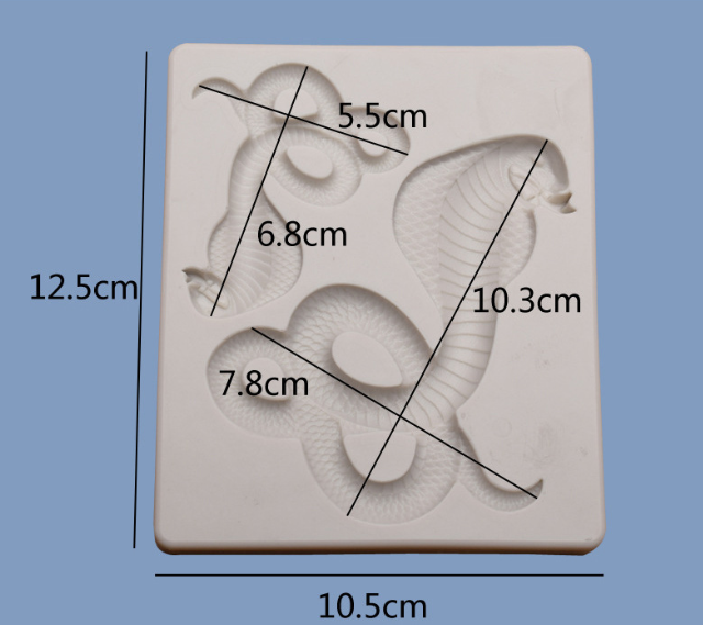Силиконовая форма Кобра 125 на 105 мм серый Киев - изображение 2