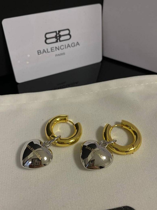 Balenciaga сережки посріблення / позолота 18 К Одеса - фото 3