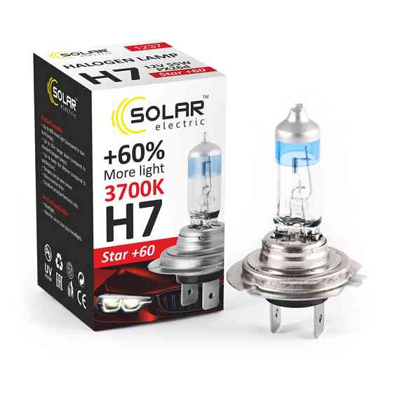 Галогенова лампа Solar H7 12V 55W PX26d Starlight +60% 1237 Львів
