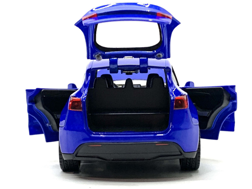 Машина Автосвіт Tesla Model Y інерційна відчиняються двері капот багажник 16см Синя (AP-1968) Чернігів - фото 10