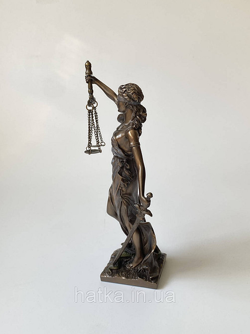 Статуетка Veronese Феміда богиня правосуддя символ справедливості 29см полістоун з бронзовим покриттям 71832A4 Київ - фото 7