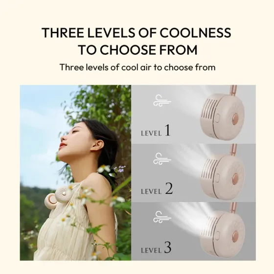 Вентилятор на шею Xiaomi Sothing Daisy Neck Hung Fan (DSHJ-S-2115) Бежевый Киев