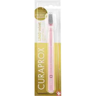 Зубная щетка Curaprox 12460 Velvet Ультрамягкая Розовая с серым (CS 12460-28) Винница