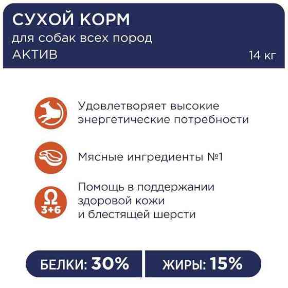 Club 4 Paws (Полуб 4 Лапи) Premium Active Adult All Breeds Chicken сухий корм із куркою для активних собак 14 кг Запоріжжя