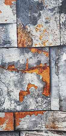 Шпалери вінілові на флізеліні AdaWall Roka 1.06х10 під плитку структурні теракотові сірі білі 23106-4 Київ