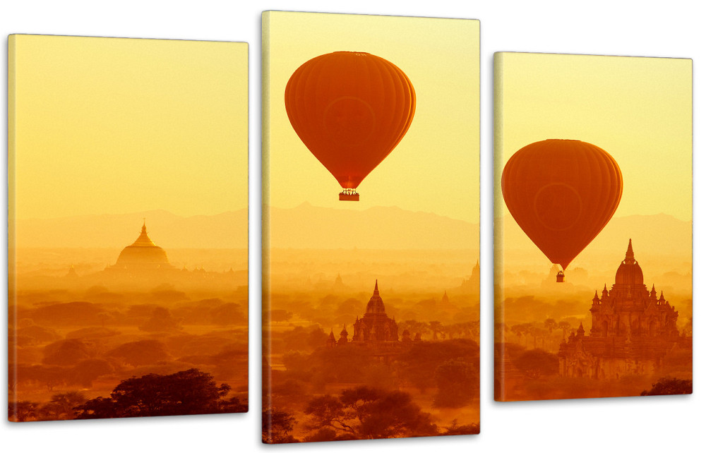 Модульная картина в гостиную / спальню   Повітряна куля   Art-727_3 70x130 см Киев - изображение 1