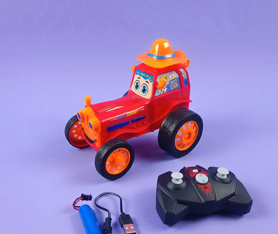 Трактор на радіокеруванні хитається підсвічування музика перемикаються режими пульт 2.4G акумулятор 3.7 V, USB-кабель Червоний (UD Чернігів - фото 1