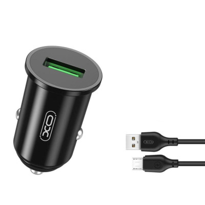 Зарядний пристрій XO USB QC3.0 18W + cable USB to Micro 5P black (TZ12-M-BK) Вінниця - фото 3
