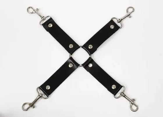 Хрестовина Feral Feelings - 4 Way Connector, натуральна шкіра, чорна Львів