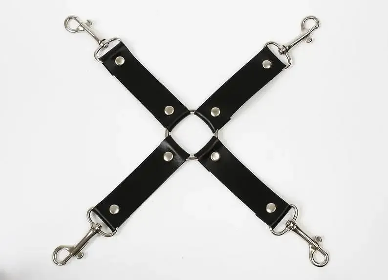 Хрестовина Feral Feelings - 4 Way Connector, натуральна шкіра, чорна Львов - изображение 2