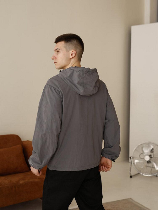 Мужская куртка ветровка темно-серая Pobedov Neon. Ветровка для мужчин легкая весенняя Киев - изображение 5