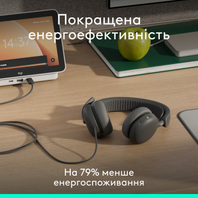 Наушники Logitech Zone Wired 2 for Business USB Graphite (981-001615) Вінниця - фото 2